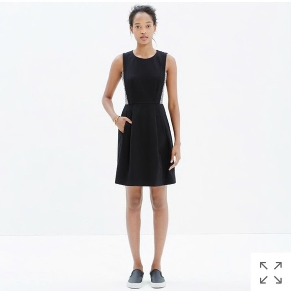MADEWELL black shift ponte dress